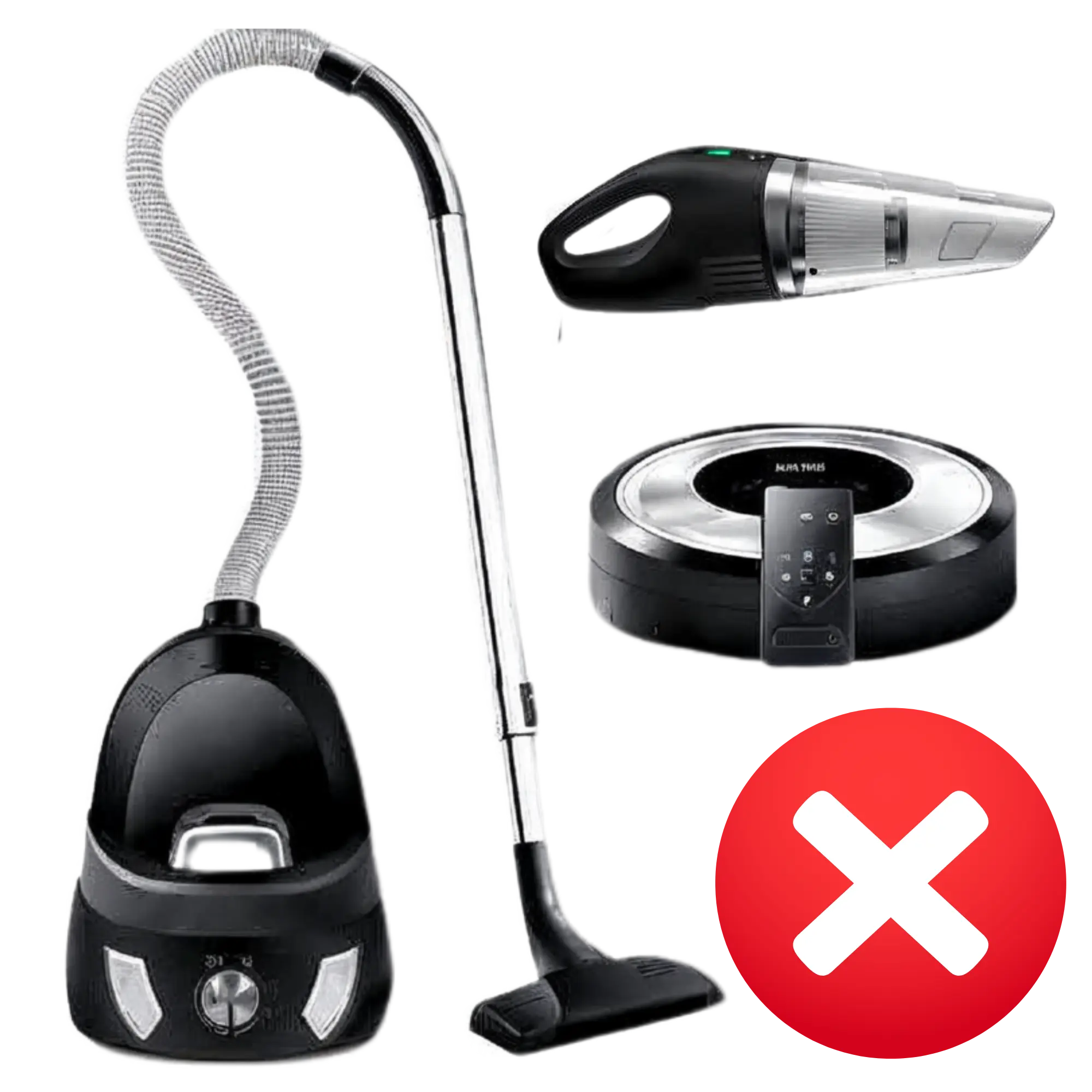 robot vacuum cleaner, hand vacuum cleaner and regular vacuum cleaner. not service
